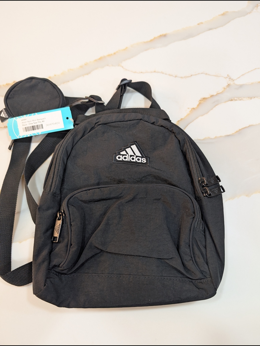 adidas Mini Backpack with Front Zip Pocket